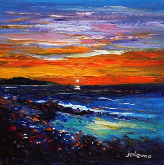 Sunset over The Mull of Kintyre 12x12